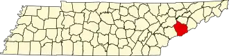 Localisation de Comté de Sevier(Sevier County)