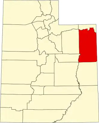 Localisation de Comté de Uintah(en) Uintah County