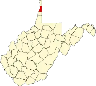 Localisation de Comté de Brooke(Brooke County)