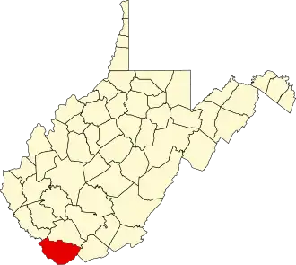 Localisation de Comté de McDowell(McDowell County)