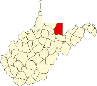 Localisation de Comté de Preston(Preston County)