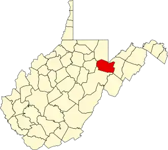 Localisation de Comté de Tucker(Tucker County)