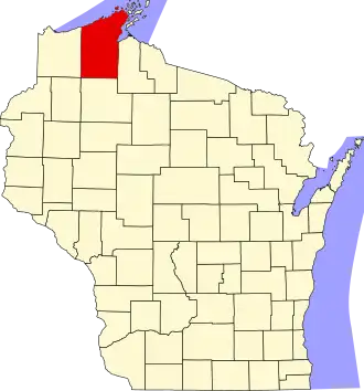 Localisation de Comté de Bayfield(Bayfield County)