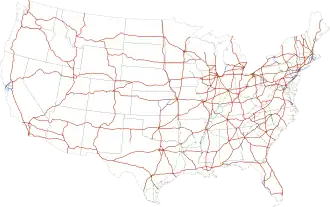 Autoroutes Inter-États primaires dans les 48 états contigus