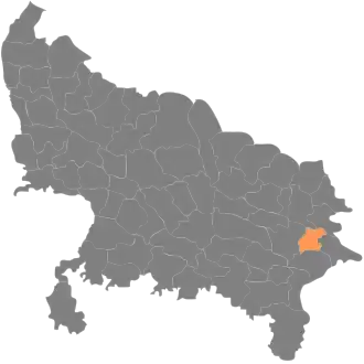 Localisation de District de Mau मऊ ज़िला