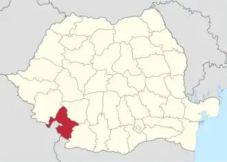 Localisation de Județ de Mehedinți