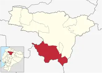 Localisation de Canton de Mejía