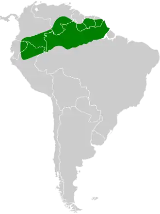 Description de l'image Microbates_collaris_map.svg.