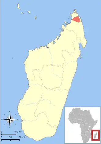 Description de l'image Microcebus tavaratra range map.svg.
