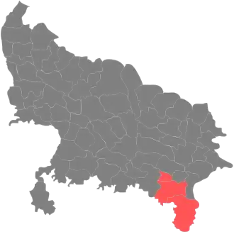 Localisation de Division de Mirzapur