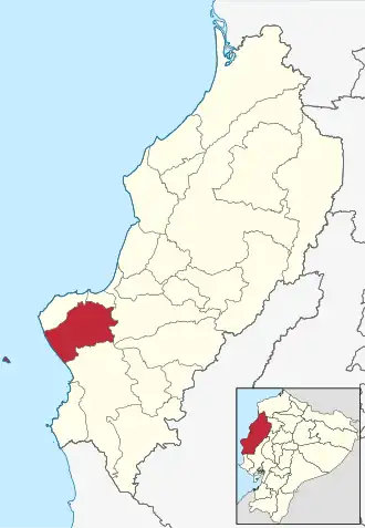 Localisation de Canton de Montecristi