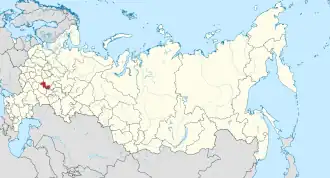 Localisation de République de Mordovie