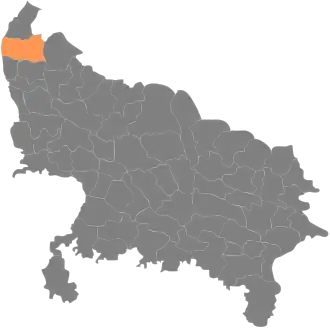 Localisation de District de Muzaffarnagarमुज़फ़्फ़रनगर ज़िला