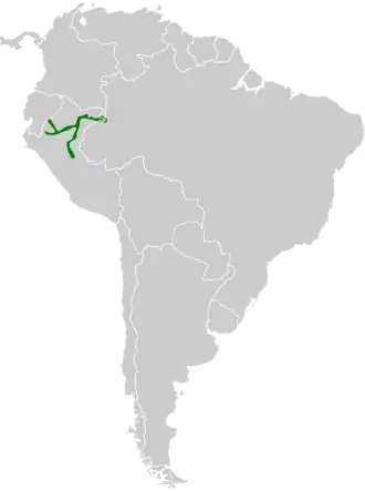 Description de l'image Myrmoborus melanurus map.svg.