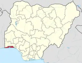 Localisation de État de Lagos