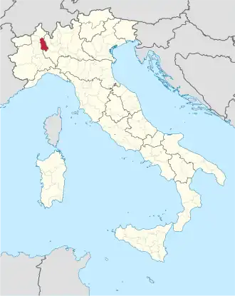Localisation de Province de Novare