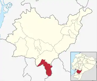 Localisation de Canton d'Oña