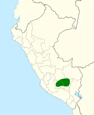 Description de l'image Oreonympha nobilis map.svg.
