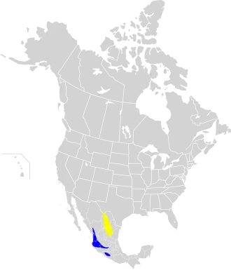 Description de l'image Oreothlypis crissalis map.svg.