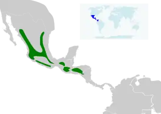 Description de l'image Oreothlypis superciliosa map.svg.
