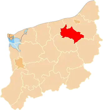 Localisation de Powiat de Białogard