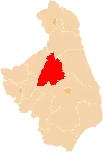 Localisation de Powiat de Mońki