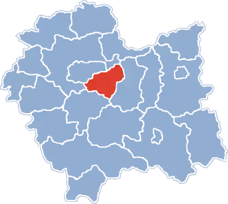 Localisation de Powiat de Wieliczka