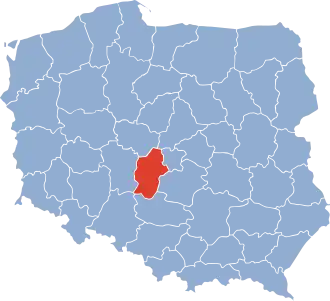 Localisation de Voïvodie de Sieradz