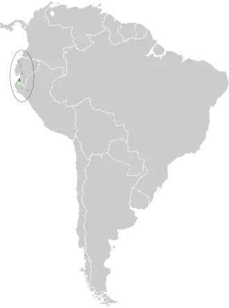Description de l'image Pachyramphus spodiurus map.svg.