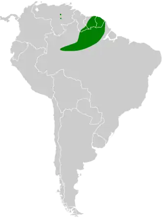 Description de l'image Pachyramphus surinamus map.svg.