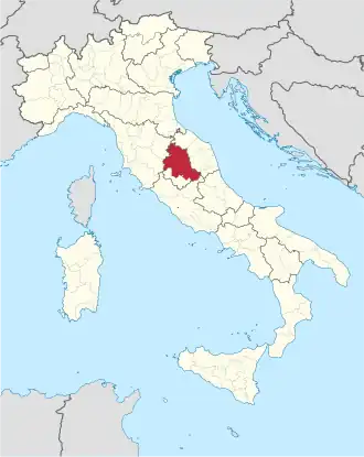 Localisation de Province de Pérouse
