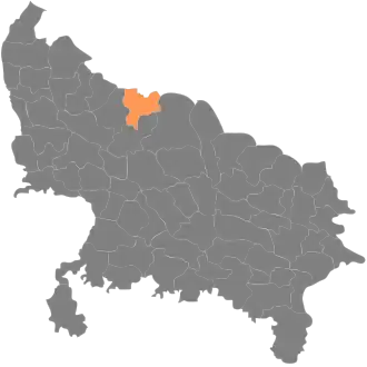 Localisation de District de Pilibhit पीलीभीत ज़िला