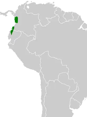 Description de l'image Pittasoma rufopileatum map.svg.