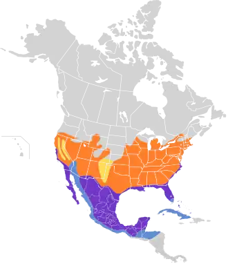 Description de l'image Polioptila caerulea map.svg.