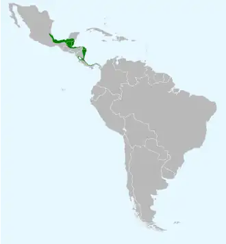 Description de l'image Psarocolius montezuma map.svg.