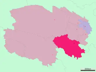 Localisation de Guǒluò zàngzú Zìzhìzhōu