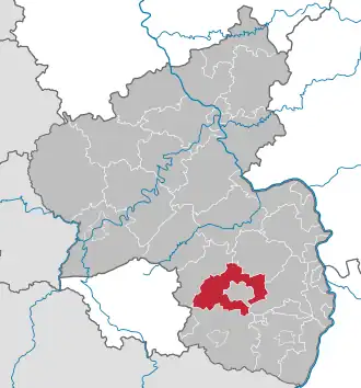 Localisation de Arrondissement de Kaiserslautern