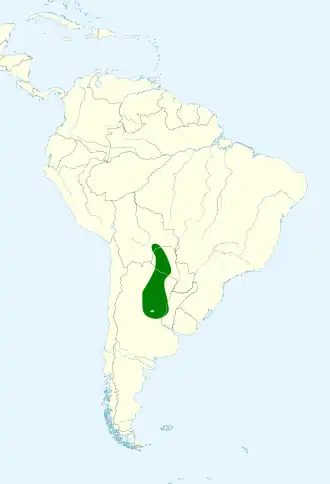 Description de l'image Rhynchospiza strigiceps map.svg.