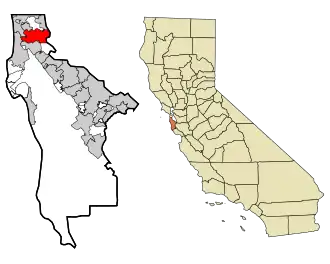 Localisation de South San Francisco