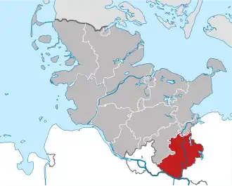 Localisation de Arrondissement du duché de Lauenbourg