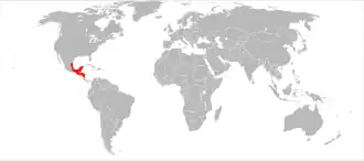 Description de l'image Sciurus deppei range map.svg.
