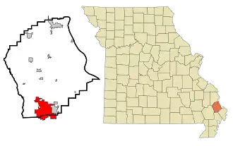 Localisation de Sikeston