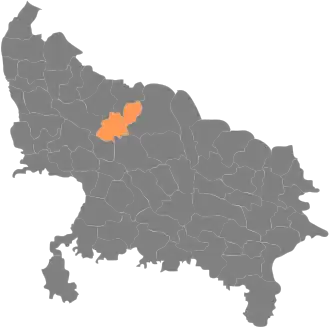 Localisation de District deShahjahanpur  शाहजहाँपुर जिला