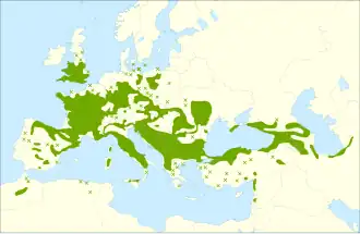 Aire de distribution naturelle de Torminalis glaberrima.