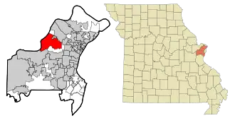 Localisation de Maryland Heights