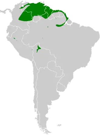 Description de l'image Tangara cayana map.svg.