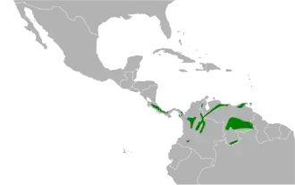 Description de l'image Tangara guttata map.svg.