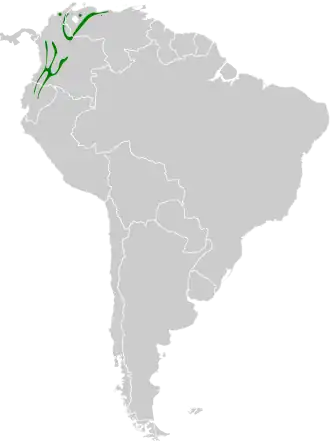 Description de l'image Tangara heinei map.svg.