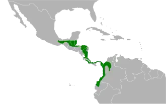 Description de l'image Tangara larvata map.svg.