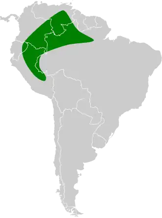 Description de l'image Thyroptera lavali map.svg.